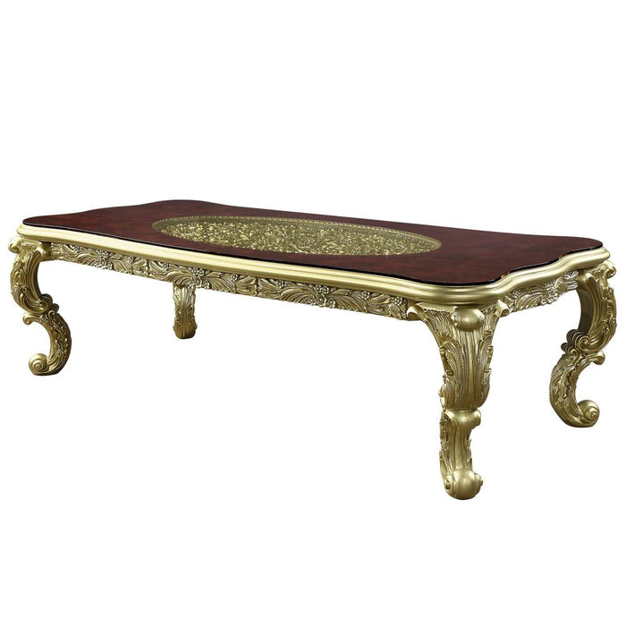 Cabriole Gold Finish Dining Table