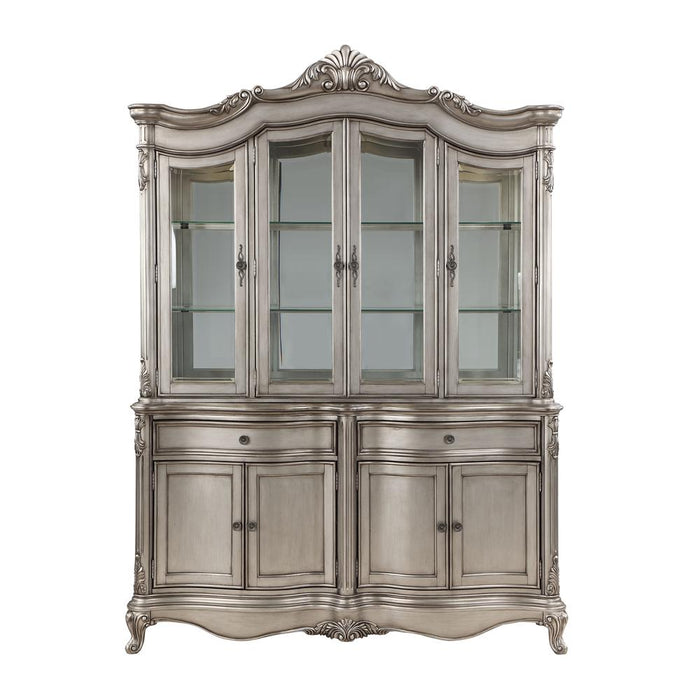 Ariadne Hutch & Buffet, Antique Plantinum Finish