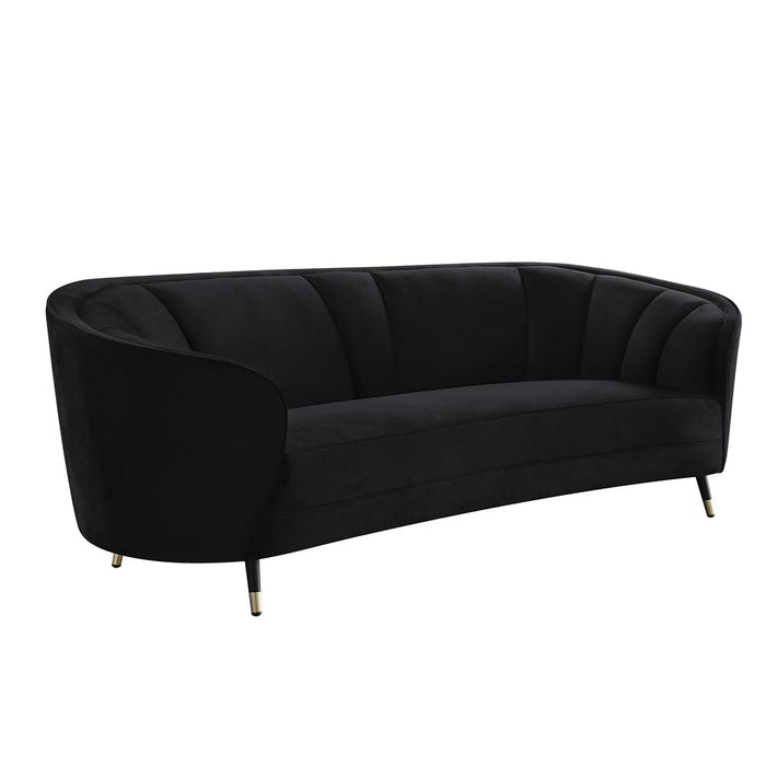 Achim Sofa, Black Velvet (LV00203)