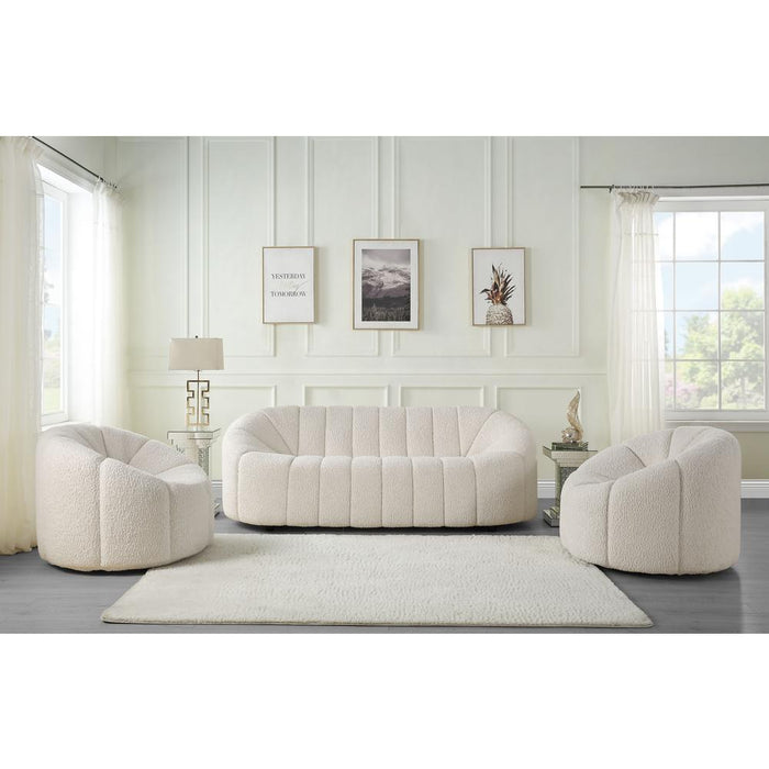 ACME Osmash Sofa, White Teddy Sherpa