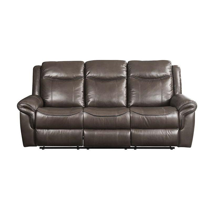 Lydia Brown Leather Aire Motion Sofa w/USB Port