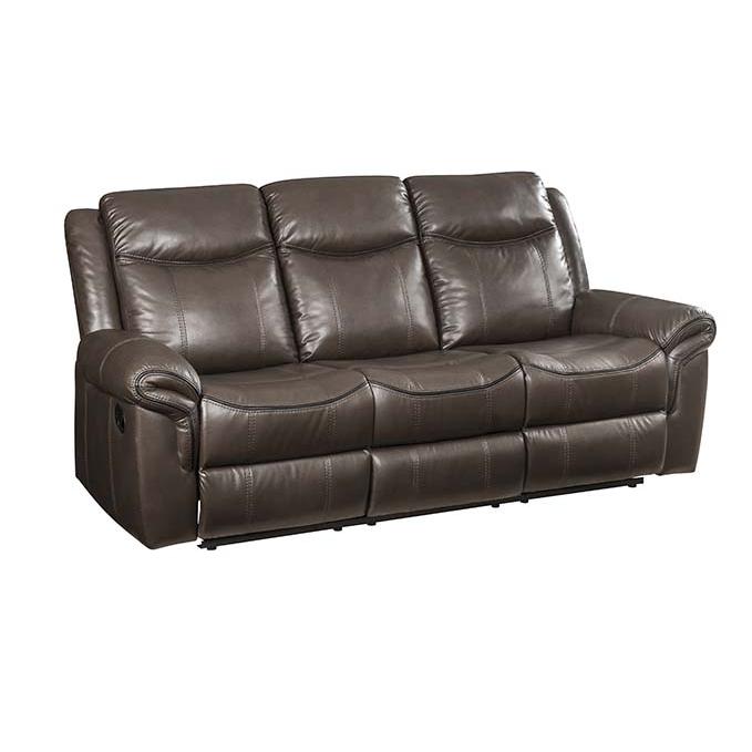 Lydia Brown Leather Aire Motion Sofa w/USB Port