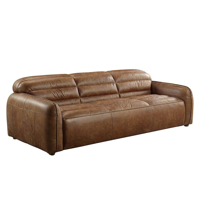 Rafer Cocoa Top Grain Leather Sofa