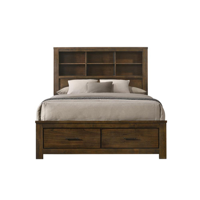 Merrilee II Queen Bed, Oak Finish