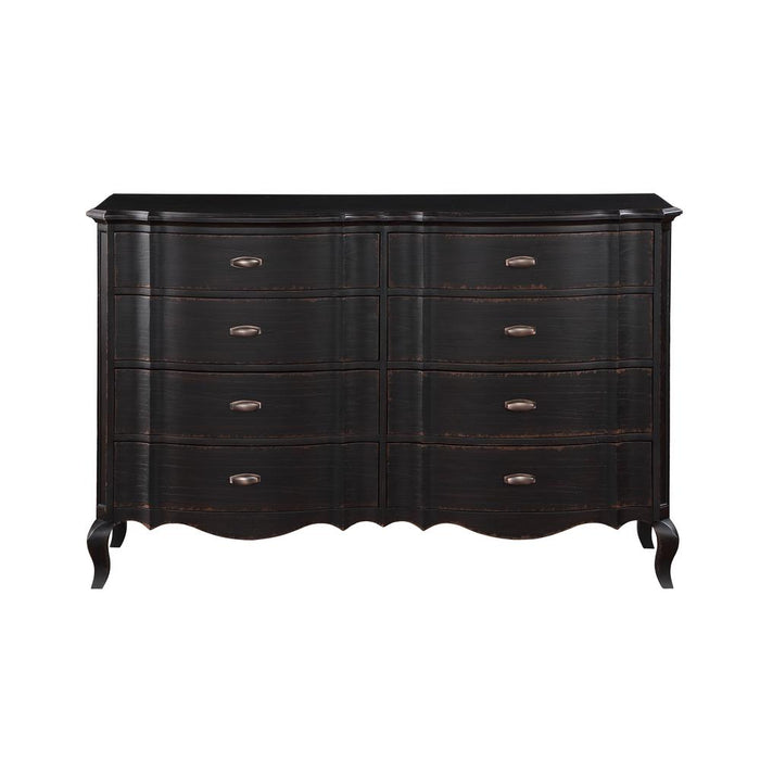 Chelmsford 8-Drawer Contemporary Wood Dresser in Antique Black