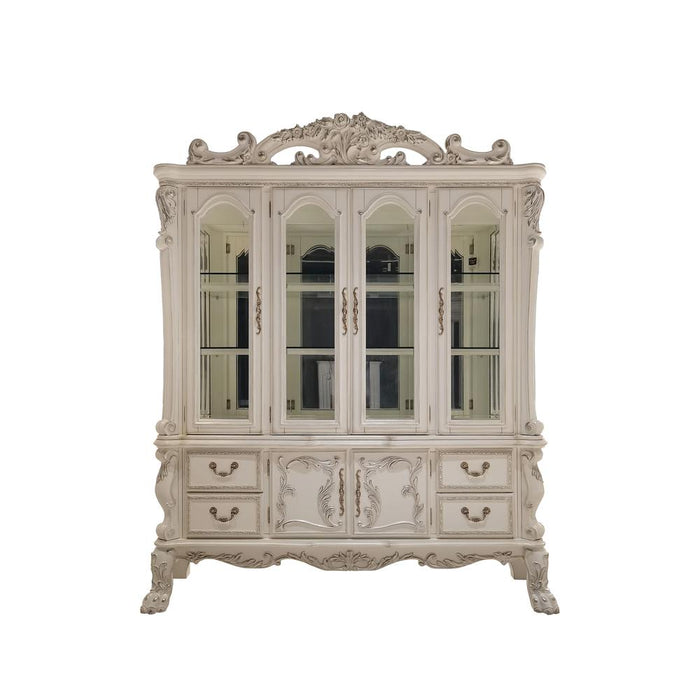 Dresden  Bone White Finish Hutch & Buffet