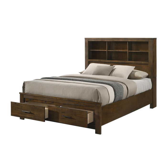 Merrilee II Queen Bed, Oak Finish