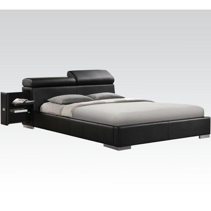 ACME Manjot Eastern King Bed, Black PU (1Set/2Ctn)