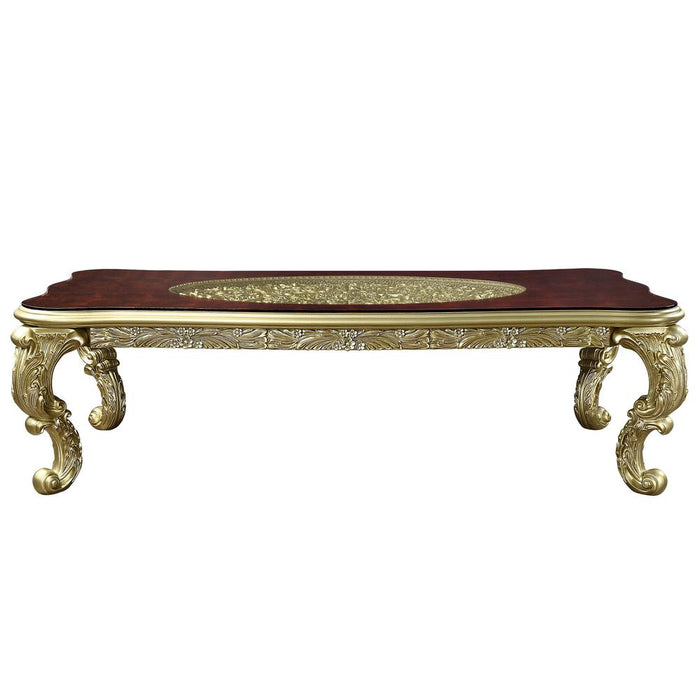 Cabriole Gold Finish Dining Table