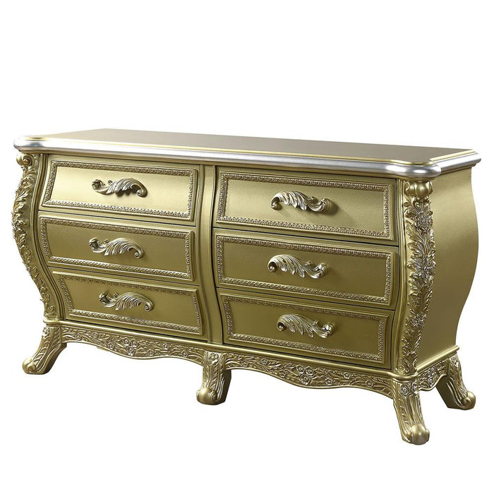 Cabriole Gold Finish Dresser