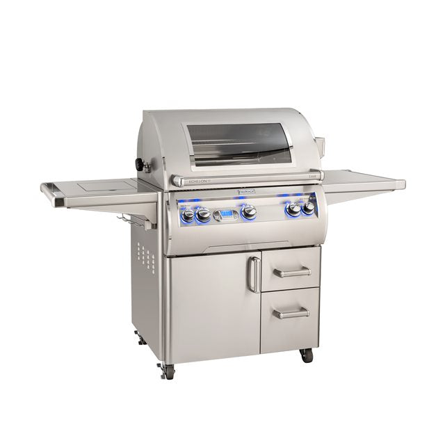 Echelon Diamond Freestanding Natural Gas Grill with Side Burner Rotisserie & Digital Thermometer 30" Fire Magic