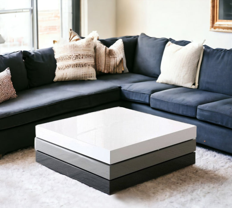 12.5" 3 Tone Mdf Square Coffee Table