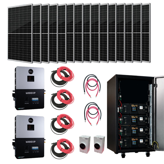 Complete Off-Grid Solar Kit EG4 6000XP 12000W Output 48V 120/240V + 12800 Solar PV