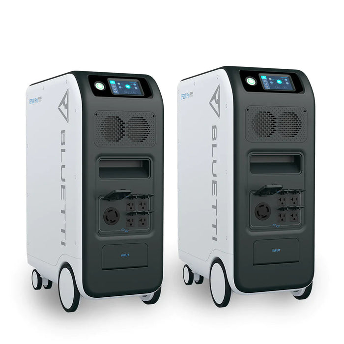 2X Bluetti EP500 PRO 6,000W Power Station With 12 Solar Panels