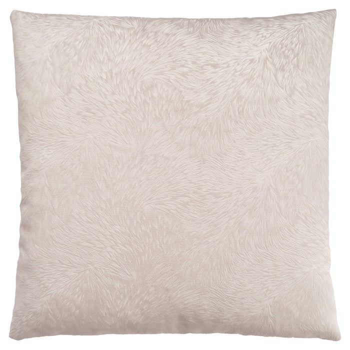 Set Of Two 18" X 18" Taupe Polyester Feather Zippered Pillow