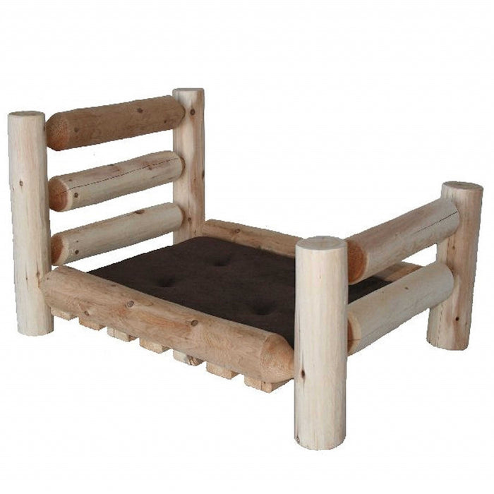 Rustic And Natural Cedar Log Small Replica Pet Bed