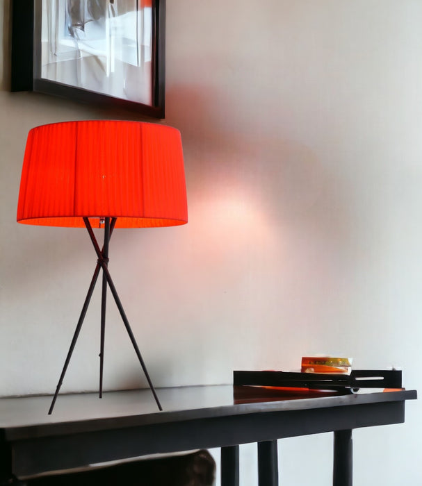 18 X 18 X 29.5 Red Carbon Steel Table Lamp