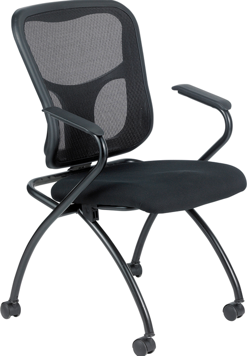 Set of Two Black Mesh Rolling Office Chair