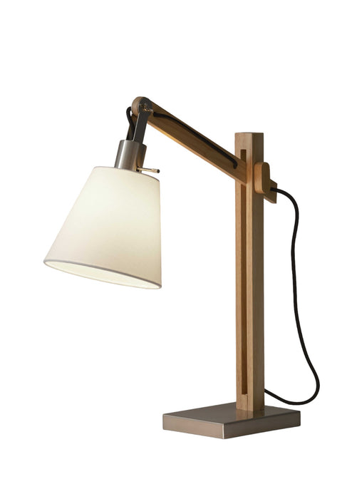 Rustic Hinged Natural Wood Table Lamp