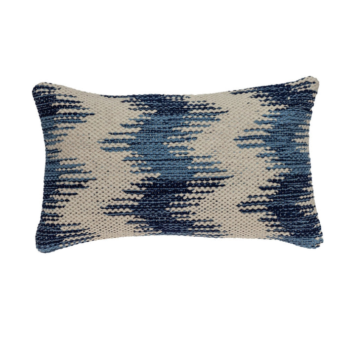 Shades Of Blue Waves Lumbar Throw Pillow