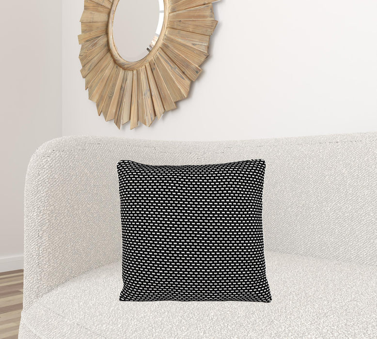 Super Black And White Check Throw Pillow