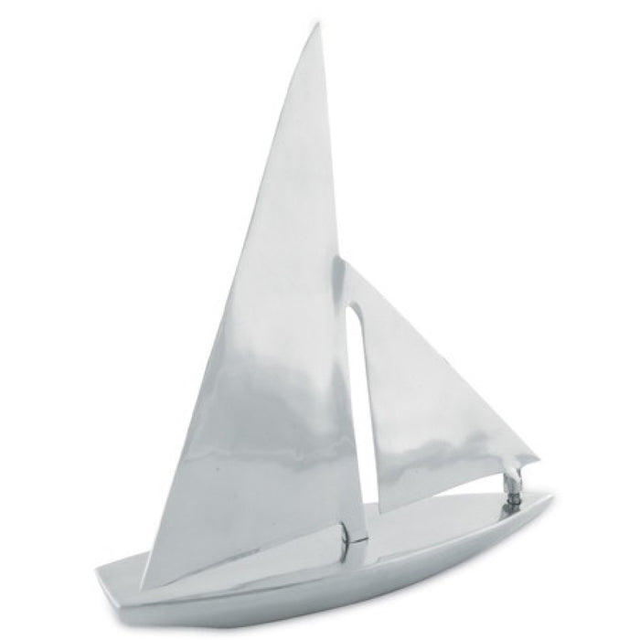 Silver Modern Sail Boat Serving Dish