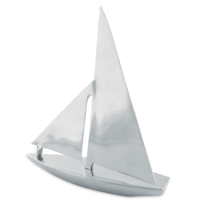 Silver Modern Sail Boat Serving Dish