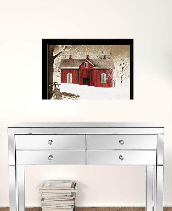 New Fallen Snow 4 Black Framed Print Wall Art