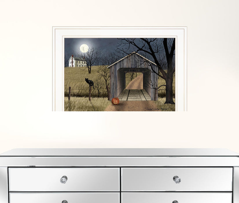 Sleepy Hollow Bridge 1 White Framed Print Wall Art