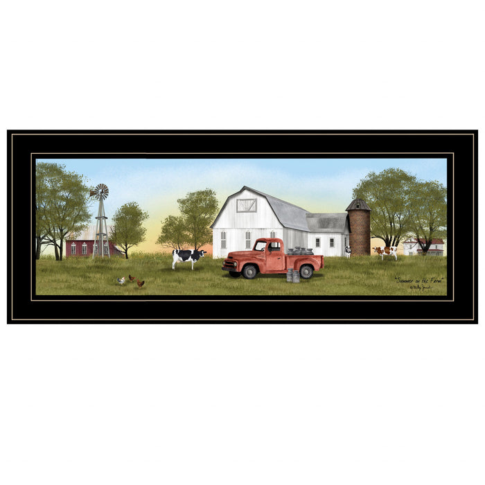 Summer On The Farm 4 Black Framed Print Wall Art