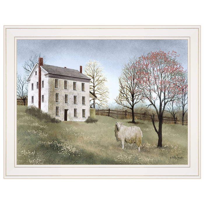 Spring At White House Farm 3 White Framed Print Wall Art