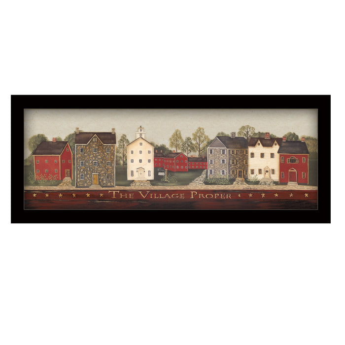 The Village Proper Black Framed Print Wall Art