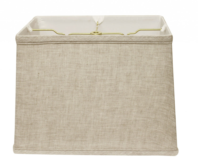 16" Cream Throwback Rectangle Linen Lampshade