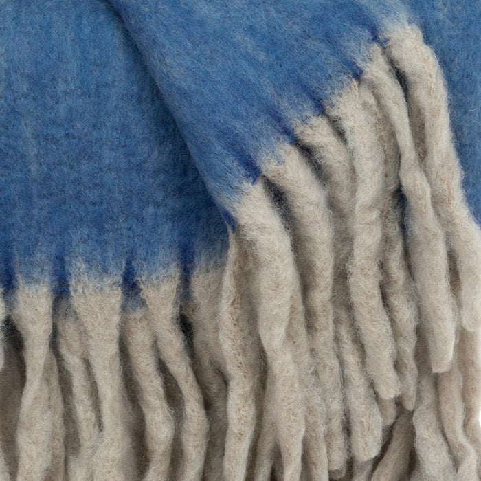 Parkland Collection Nagar Transitional Blue 52" x 67" WOVEN HANDLOOM Throw