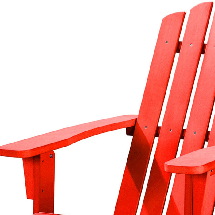 29" Red Heavy Duty Plastic Adirondack Chair