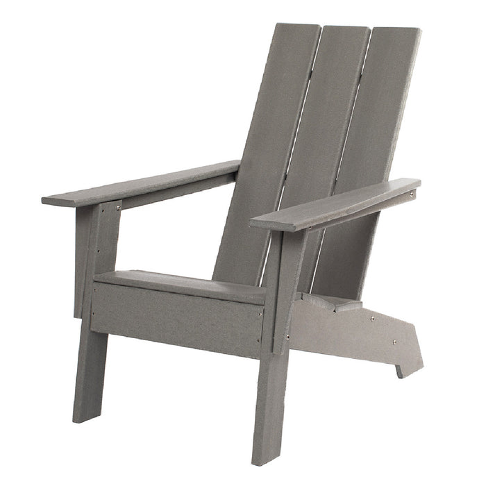 31" Gray Heavy Duty Plastic Adirondack Chair