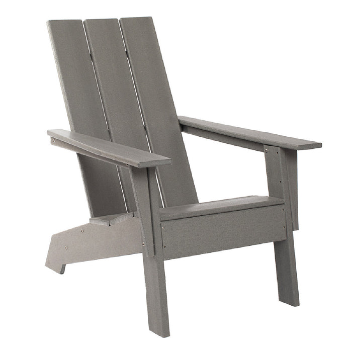 31" Gray Heavy Duty Plastic Adirondack Chair