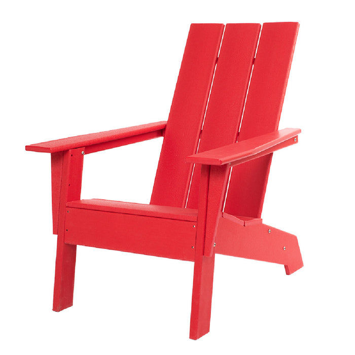 31" Red Heavy Duty Plastic Adirondack Chair