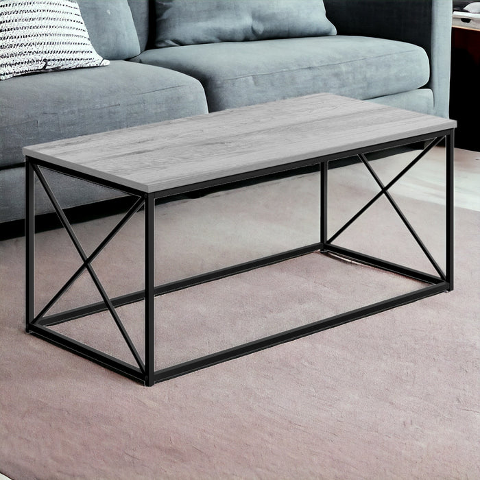 41" Grey Rectangular Coffee Table