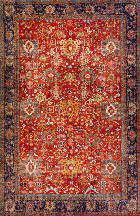 3' X 5' Red Oriental Non Skid Area Rug