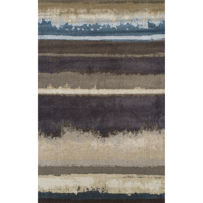 8' x 11' Beige and Brown Abstract Area Rug