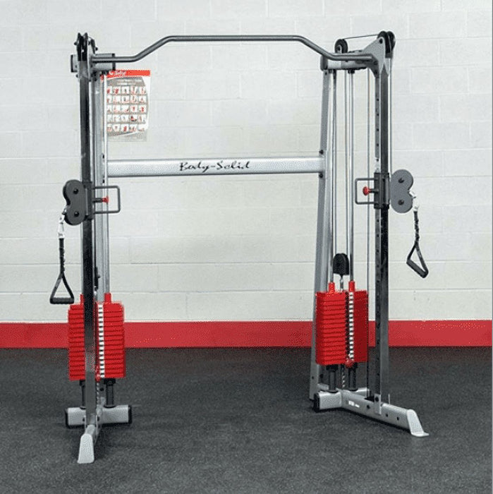 Body Solid Premium Red Steel Weight Stack 200Lbs, 20 X 10Lb Plates And Top Plate