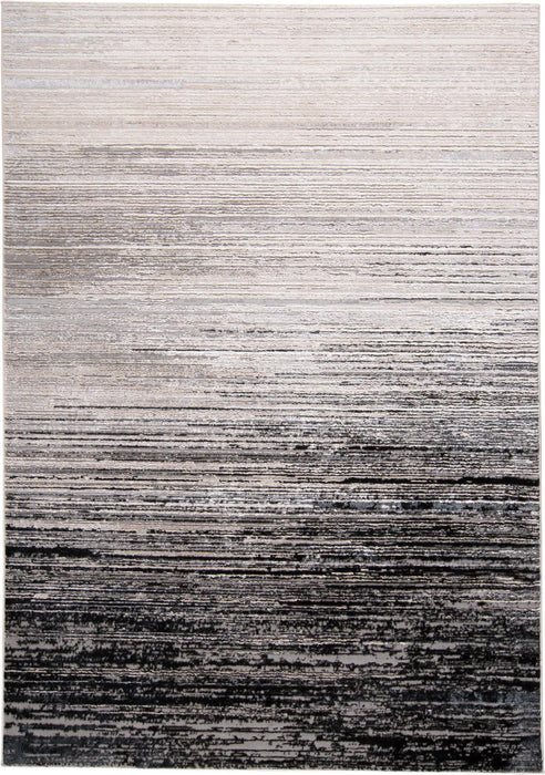 12' X 18' Black And Dark Gray Abstract Area Rug