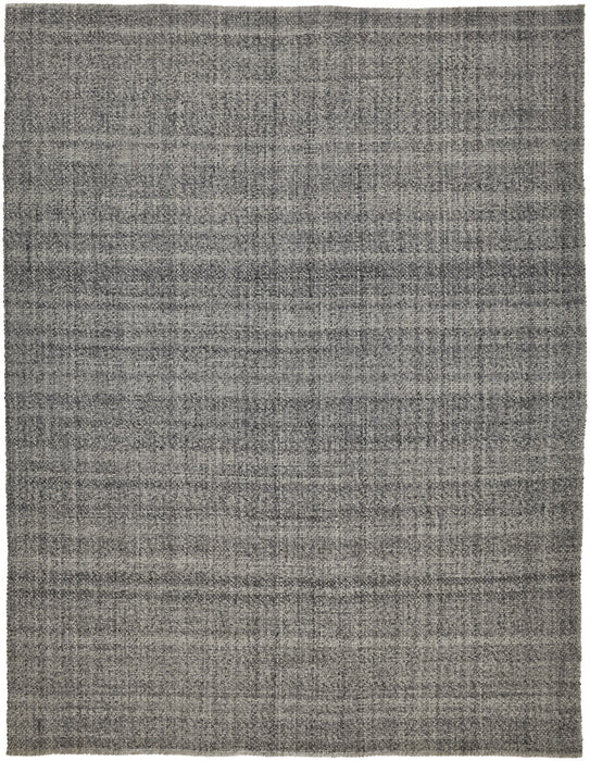 10' X 14' Gray And Ivory Hand Woven Area Rug