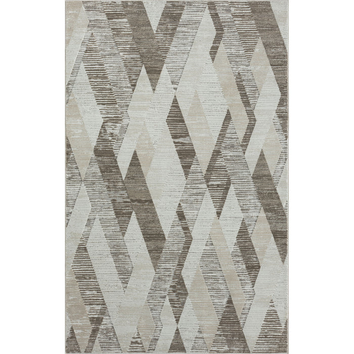 9' x 12' Gray Geometric Area Rug