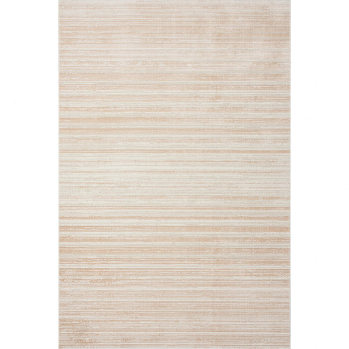 10' X 13' Beige Abstract Distressed Area Rug