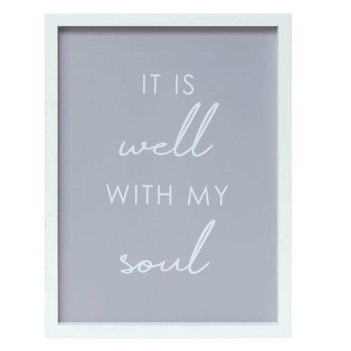 Set Of Two Gray Thankful Wall Decor