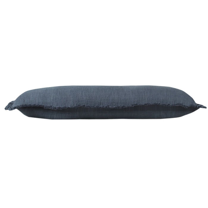 14" X 36" Navy Blue 100% Cotton Zippered Pillow