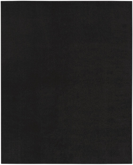 12' X 15' Black Power Loom Area Rug