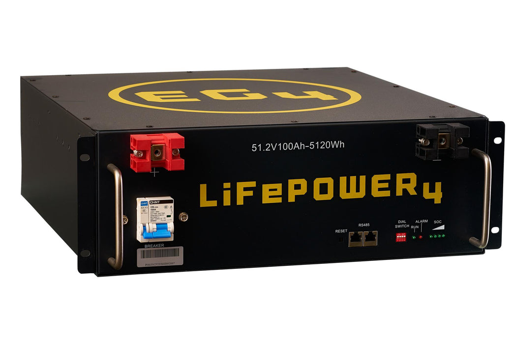 EG4 LifePower4 Lithium Battery 48V 100AH Server Rack Battery UL1973, UL9540A